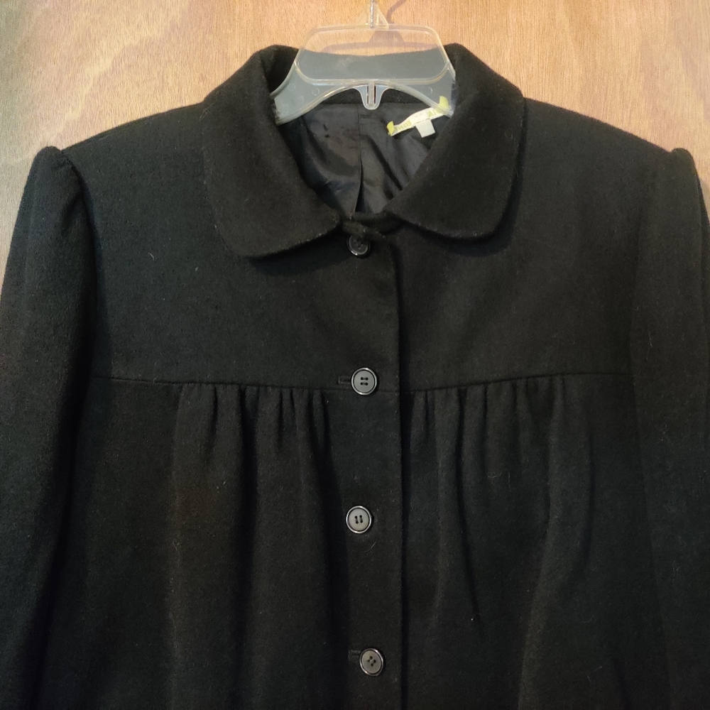 Wool Blend Button Front Jacket - Picture 4 of 10
